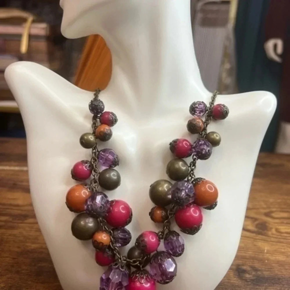 Multicolor Statement Necklace - Picture 1 of 10